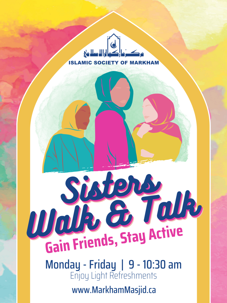 Sisters Walk & Talk Monday – Friday 09-10:30 AM