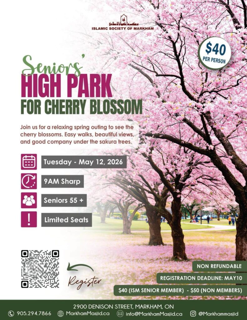 Seniors High Park for Cherry Blossoms